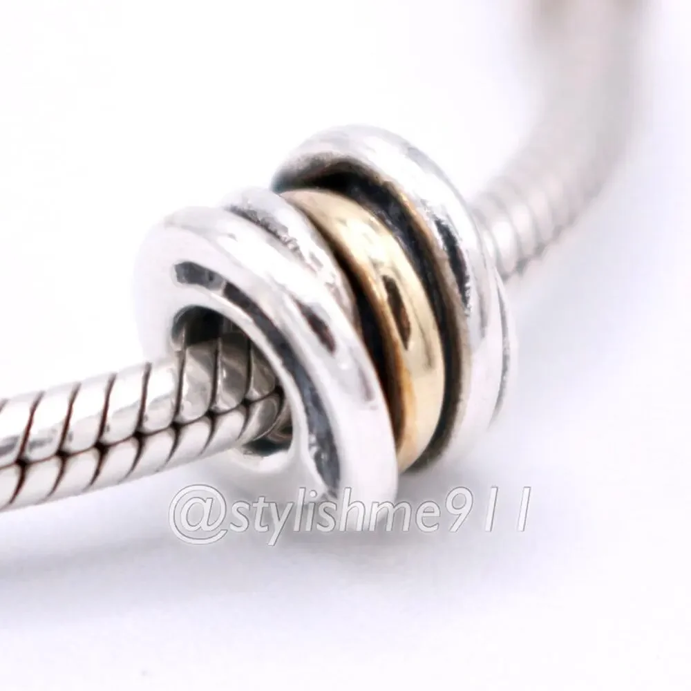 Authentic PANDORA Silver and 14K Gold Ring Cluster Bead - 790153